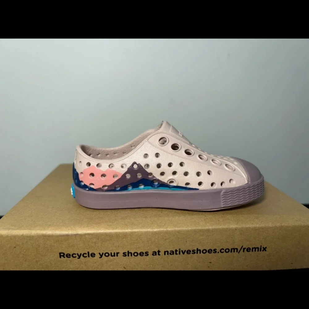 Native Jefferson Block Shoe Pink/Purple/Frontier Mountain Little Kids C4